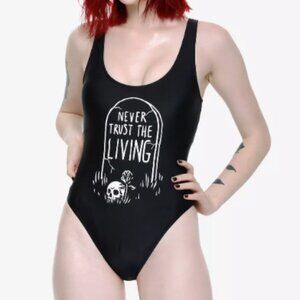 Never Trust the Living One Piece Swimsuit